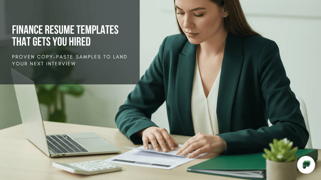 Finance Industry-Specific Resume Templates: Copy-Paste Samples to Land Interviews